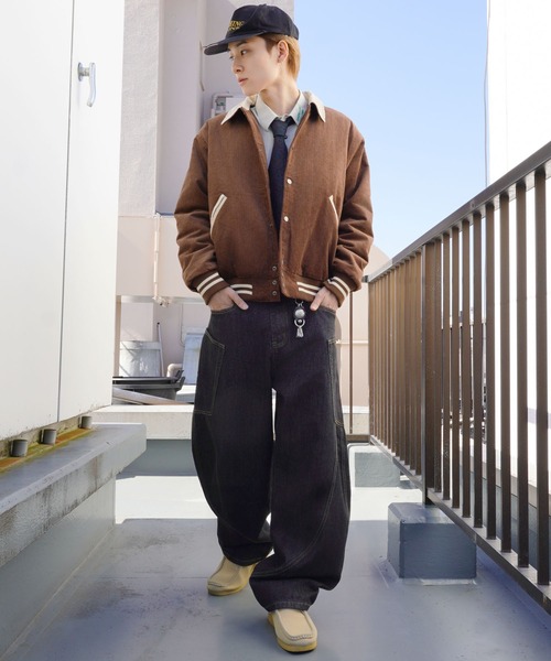 SPINNS（スピンズ）の「短丈コーデュロイスタジャン/襟付き/ショート丈/ユニセックス（ブルゾン・メンズ・ブラック系その他/ブラウン系その他/ブルー系その他/グリーン系その他・ONESIZE）」の7枚目の写真