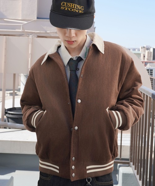 SPINNS（スピンズ）の「短丈コーデュロイスタジャン/襟付き/ショート丈/ユニセックス（ブルゾン・メンズ・ブラック系その他/ブラウン系その他/ブルー系その他/グリーン系その他・ONESIZE）」の20枚目の写真
