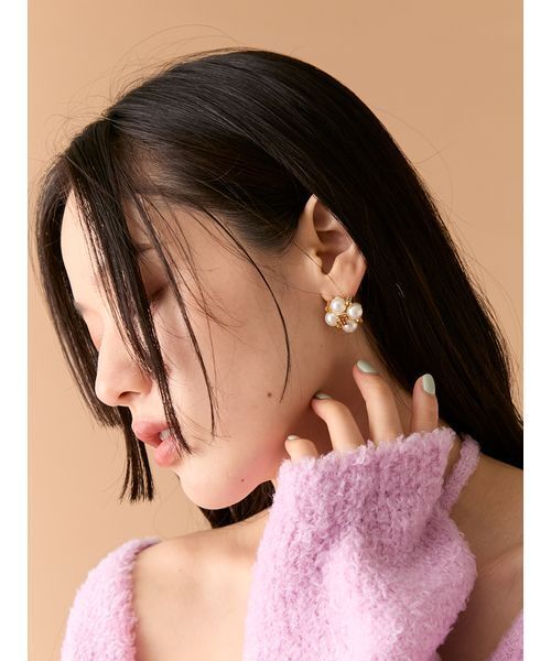 LILY BROWN（リリーブラウン）の「LBロゴパールピアス（ピアス（両耳用）・レディース・オレンジ/ホワイト/グリーン・F）」の17枚目の写真