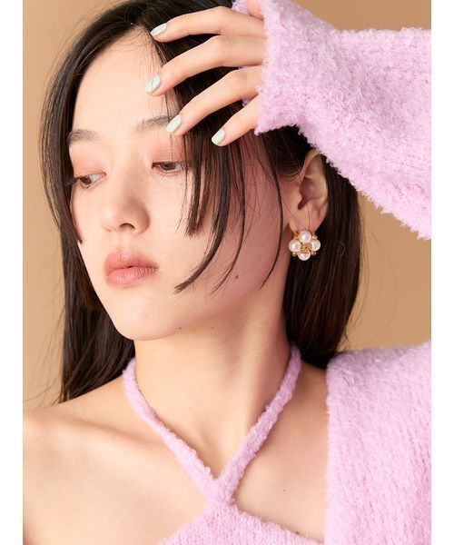 LILY BROWN（リリーブラウン）の「LBロゴパールピアス（ピアス（両耳用）・レディース・オレンジ/ホワイト/グリーン・F）」の18枚目の写真