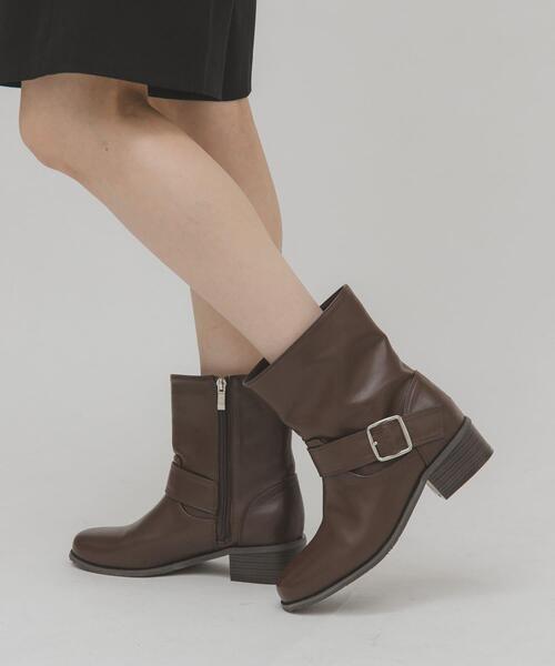 KBF（ケイビーエフ）の「エンジニアショートブーツ（ブーツ・レディース・ブラウン/ブラック・36/37/38）」の3枚目の写真