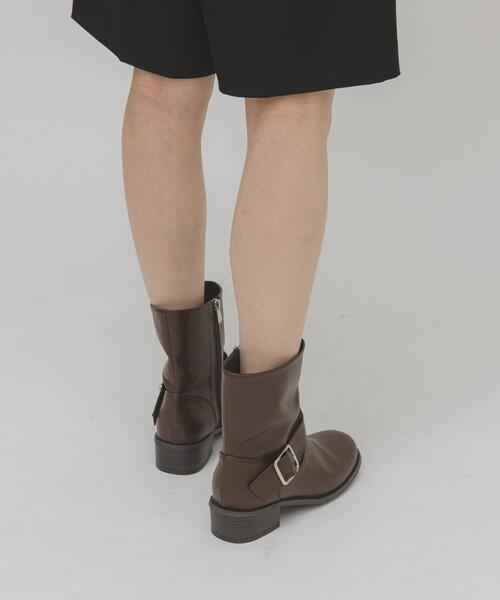 KBF（ケイビーエフ）の「エンジニアショートブーツ（ブーツ・レディース・ブラウン/ブラック・36/37/38）」の5枚目の写真