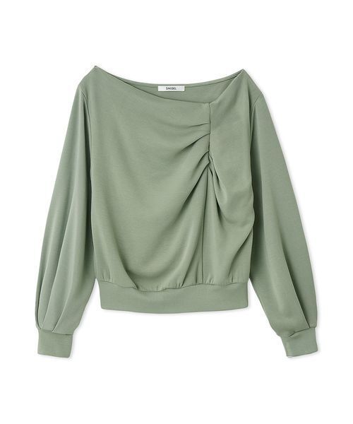 SNIDEL（スナイデル）の「タックディテールスウェットプルオーバー（Tシャツ/カットソー・レディース・ホワイト/ミント/グレー・F）」の3枚目の写真