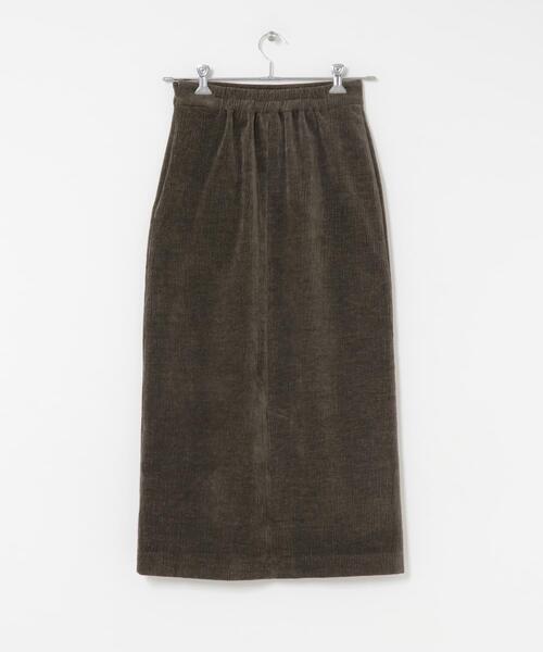 URBAN RESEARCH DOORS（アーバンリサーチドアーズ）の「ベロアワッシャーIラインスカート（スカート・レディース・ブラック/ブラウン・MEDIUM）」の12枚目の写真