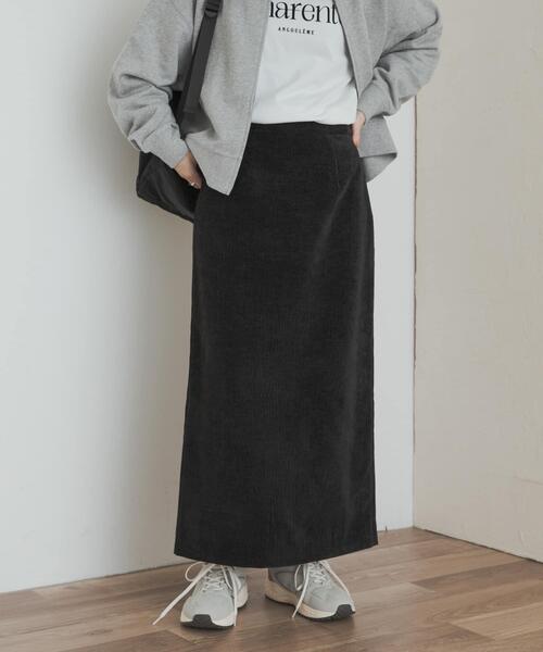 URBAN RESEARCH DOORS（アーバンリサーチドアーズ）の「ベロアワッシャーIラインスカート（スカート・レディース・ブラック/ブラウン・MEDIUM）」の17枚目の写真