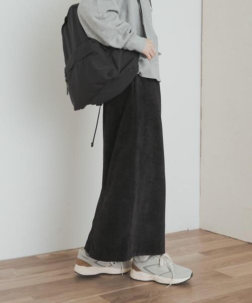 URBAN RESEARCH DOORS（アーバンリサーチドアーズ）の「ベロアワッシャーIラインスカート（スカート・レディース・ブラック/ブラウン・MEDIUM）」の20枚目の写真