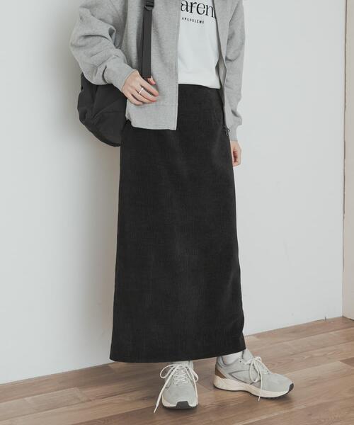 URBAN RESEARCH DOORS（アーバンリサーチドアーズ）の「ベロアワッシャーIラインスカート（スカート・レディース・ブラック/ブラウン・MEDIUM）」の21枚目の写真