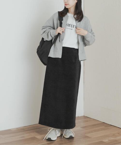 URBAN RESEARCH DOORS（アーバンリサーチドアーズ）の「ベロアワッシャーIラインスカート（スカート・レディース・ブラック/ブラウン・MEDIUM）」の22枚目の写真