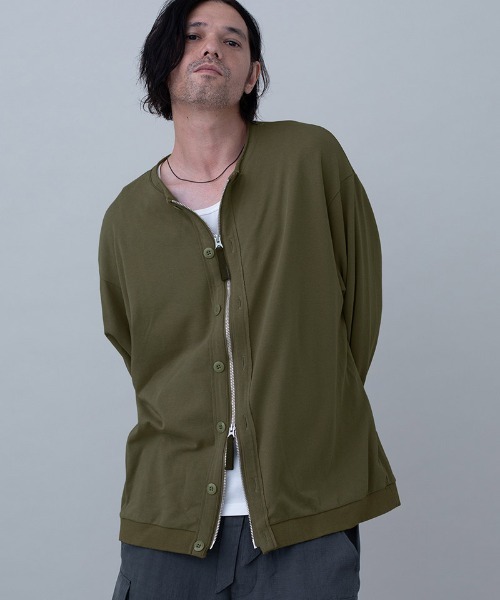 EGO TRIPPING（エゴトリッピング）の「mcg3747-LINERCARDE カーディガン(666600)（カーディガン/ボレロ・メンズ・ブラック/ベージュ/グレー・48/46）」の3枚目の写真