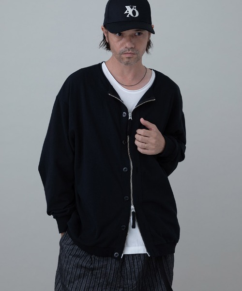 EGO TRIPPING（エゴトリッピング）の「mcg3747-LINERCARDE カーディガン(666600)（カーディガン/ボレロ・メンズ・ブラック/ベージュ/グレー・48/46）」の19枚目の写真