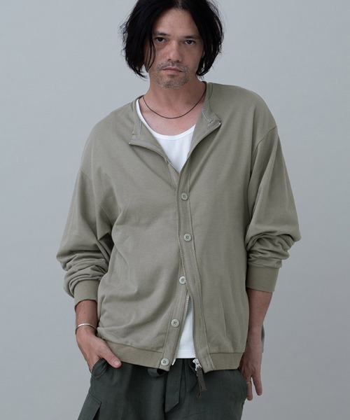 EGO TRIPPING（エゴトリッピング）の「mcg3747-LINERCARDE カーディガン(666600)（カーディガン/ボレロ・メンズ・ブラック/ベージュ/グレー・48/46）」の20枚目の写真