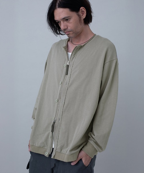 EGO TRIPPING（エゴトリッピング）の「mcg3747-LINERCARDE カーディガン(666600)（カーディガン/ボレロ・メンズ・ブラック/ベージュ/グレー・48/46）」の21枚目の写真