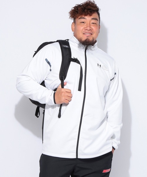 UNDER ARMOUR（アンダーアーマー）の「UNDER ARMOUR (アンダーアーマー) FITTED STORM ウインターニット 3レイヤー フルジップスタント ジャケット（ブルゾン・メンズ・ブラック/ホワイト・3XL/4XL/5XL）」の19枚目の写真
