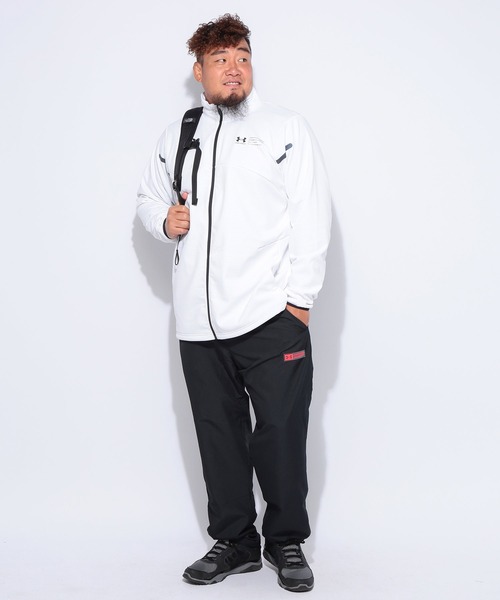 UNDER ARMOUR（アンダーアーマー）の「UNDER ARMOUR (アンダーアーマー) FITTED STORM ウインターニット 3レイヤー フルジップスタント ジャケット（ブルゾン・メンズ・ブラック/ホワイト・3XL/4XL/5XL）」の21枚目の写真