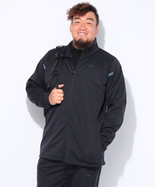 UNDER ARMOUR（アンダーアーマー）の「UNDER ARMOUR (アンダーアーマー) FITTED STORM ウインターニット 3レイヤー フルジップスタント ジャケット（ブルゾン・メンズ・ブラック/ホワイト・3XL/4XL/5XL）」の3枚目の写真