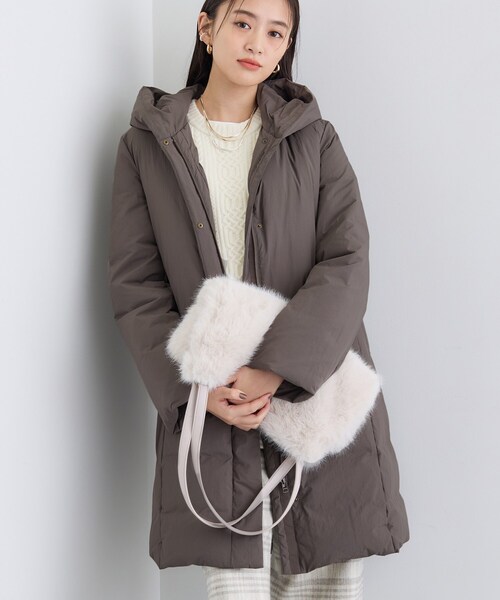 INDIVI ロングダウンコート　ロングダウン 名品／撥水／抗菌防臭】ロング リサイクルダウンコート（ダウン