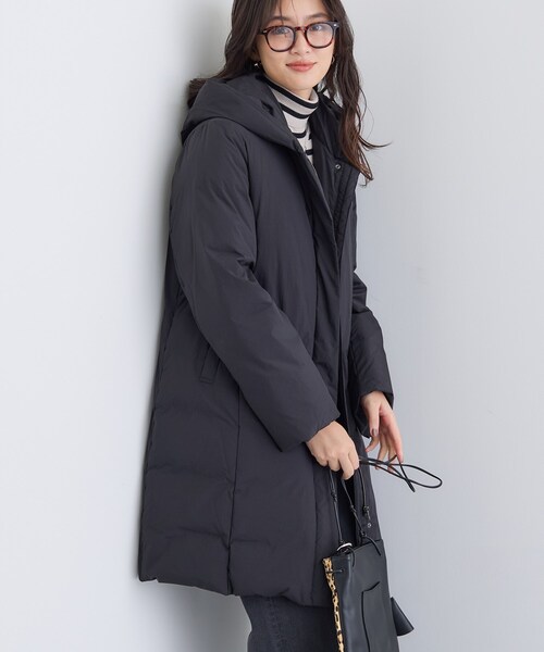撥水／洗える】ステッチレス ロングダウンコート（ダウンジャケット