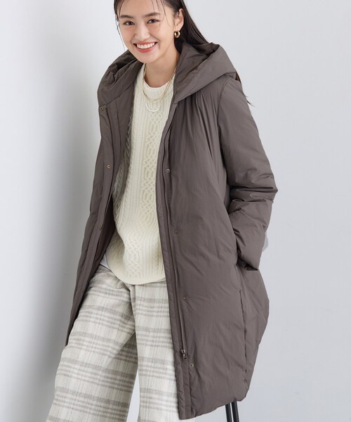 撥水／洗える】ステッチレス ロングダウンコート（ダウンジャケット
