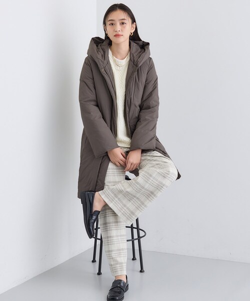 セール】【撥水／洗える】ステッチレス ロングダウンコート（ダウン