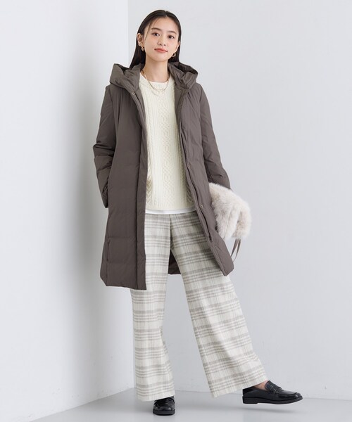 撥水／洗える】ステッチレス ロングダウンコート（ダウンジャケット