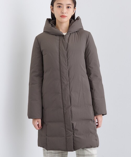 撥水／洗える】ステッチレス ロングダウンコート（ダウンジャケット