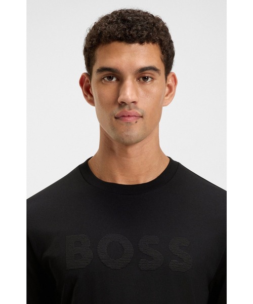 BOSS（ボス）の「コットンジャージー Tシャツ ロゴアートワーク（Tシャツ/カットソー・メンズ・ブラック/ダークブルー/ホワイト・M/S/L/XXL/XL）」の8枚目の写真