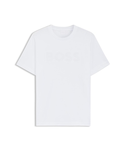 BOSS（ボス）の「コットンジャージー Tシャツ ロゴアートワーク（Tシャツ/カットソー・メンズ・ブラック/ダークブルー/ホワイト・M/S/L/XXL/XL）」の7枚目の写真