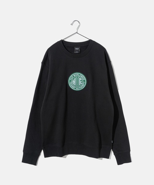 HUF(ハフ)の「HUF TRANSIT AUTHORITY CREWNECK ハフ トランジット オーソリティ アップリケ スウェット(スウェット・メンズ・ライトブルー/ブラック・LARGE/X-LARGE/SMALL/MEDIUM)」の2枚目の写真