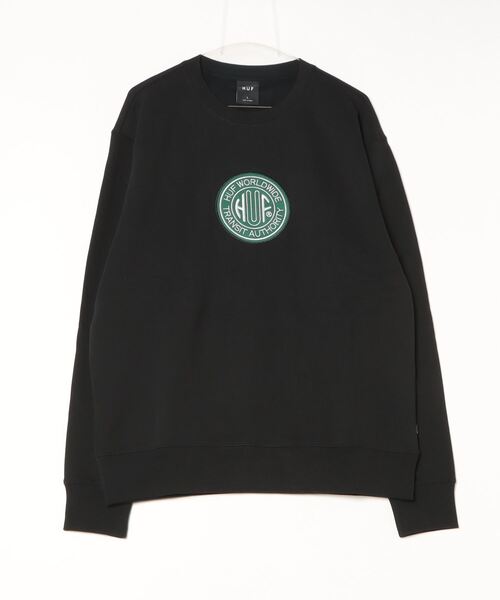 HUF(ハフ)の「HUF TRANSIT AUTHORITY CREWNECK ハフ トランジット オーソリティ アップリケ スウェット(スウェット・メンズ・ライトブルー/ブラック・LARGE/X-LARGE/SMALL/MEDIUM)」の11枚目の写真