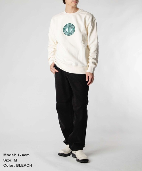 HUF(ハフ)の「HUF TRANSIT AUTHORITY CREWNECK ハフ トランジット オーソリティ アップリケ スウェット(スウェット・メンズ・ライトブルー/ブラック・LARGE/X-LARGE/SMALL/MEDIUM)」の13枚目の写真