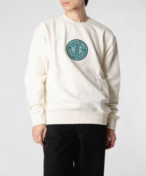 HUF(ハフ)の「HUF TRANSIT AUTHORITY CREWNECK ハフ トランジット オーソリティ アップリケ スウェット(スウェット・メンズ・ライトブルー/ブラック・LARGE/X-LARGE/SMALL/MEDIUM)」の14枚目の写真