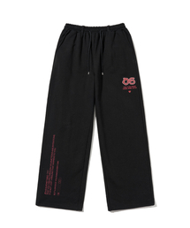 ESCAPEFROM（エスケープフロム）の「ドットハートプリントスウェットパンツブラック（スウェットパンツ）」