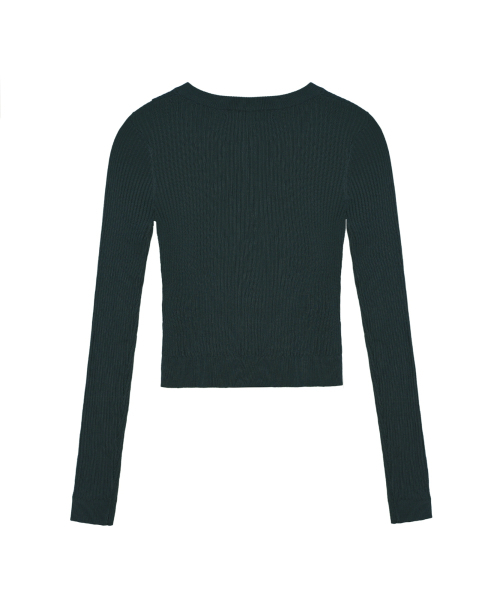 NICK&NICOLE(ニックアンドニコール)の「HALF ZIP UP SLIM CROP TOP_CHARCOAL(Tシャツ/カットソー・レディース・その他・FREE)」の5枚目の写真