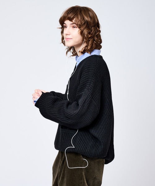 WETTEMPT(ウィテンプト)の「HENRY NECK RIB KNIT /ヘンリーネックリブニット(ニット/セーター・メンズ・ネイビー/ブラウン/グレー/ブラック/カーキ・SMALL/MEDIUM/LARGE)」の7枚目の写真