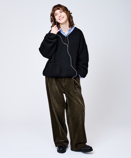 WETTEMPT(ウィテンプト)の「HENRY NECK RIB KNIT /ヘンリーネックリブニット(ニット/セーター・メンズ・ネイビー/ブラウン/グレー/ブラック/カーキ・SMALL/MEDIUM/LARGE)」の12枚目の写真