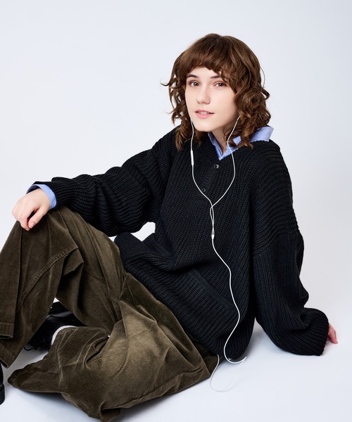WETTEMPT(ウィテンプト)の「HENRY NECK RIB KNIT /ヘンリーネックリブニット(ニット/セーター・メンズ・ネイビー/ブラウン/グレー/ブラック/カーキ・SMALL/MEDIUM/LARGE)」の18枚目の写真