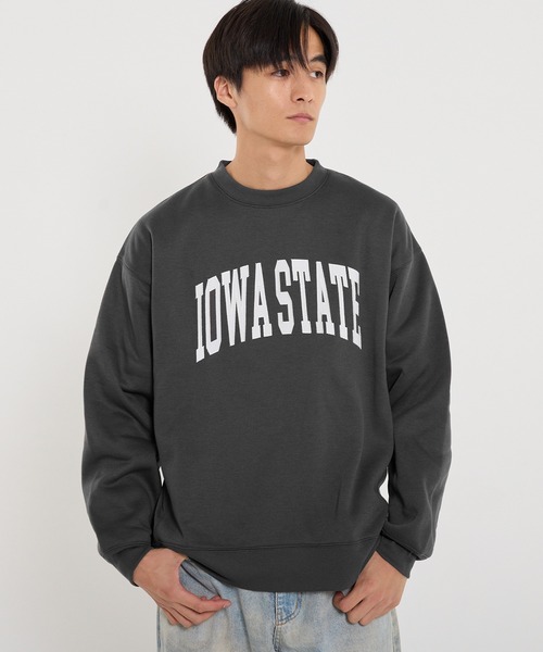 裏起毛アーチロゴワッペントレーナー（スウェット）｜coca（coca