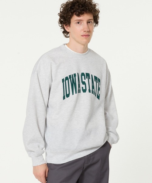 coca(coca)(コカ)の「裏起毛アーチロゴワッペントレーナー(スウェット・メンズ・ライトグレー/チャコール・L/M/XL)」の2枚目の写真