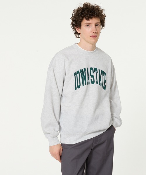 裏起毛アーチロゴワッペントレーナー（スウェット）｜coca（coca