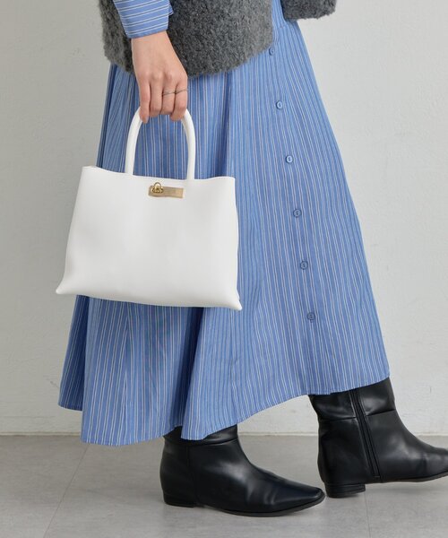 cache cache（カシュ カシュ）の「【cache cache(カシュカシュ)】三層トートバッグ（ハンドバッグ・レディース・ベージュ/ブラック/ホワイト/サックスブルー/イエロー・FREE）」の13枚目の写真