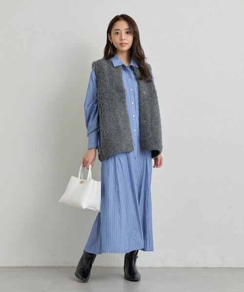 cache cache（カシュ カシュ）の「【cache cache(カシュカシュ)】三層トートバッグ（ハンドバッグ・レディース・ベージュ/ブラック/ホワイト/サックスブルー/イエロー・FREE）」の15枚目の写真
