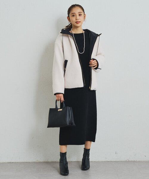 cache cache（カシュ カシュ）の「【cache cache(カシュカシュ)】三層トートバッグ（ハンドバッグ・レディース・ベージュ/ブラック/ホワイト/サックスブルー/イエロー・FREE）」の11枚目の写真