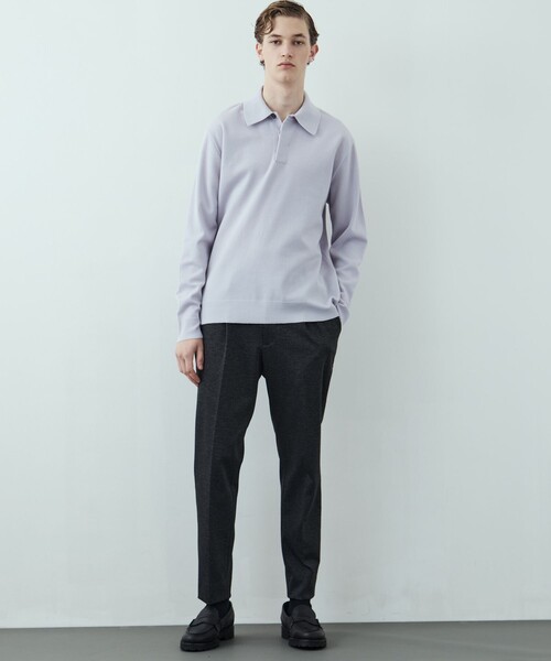 UNITED TOKYO(ユナイテッドトウキョウ)の「【残りわずか】18Gウールミラノリブポロニット 毛玉防止|ウール100%|ウォッシャブル|冬服|インナー|オフィスカジュアル|通勤(ニット/セーター・メンズ・ライトグレー/ダークブラウン/ブラック/オリーブ・1/2/3)」の16枚目の写真