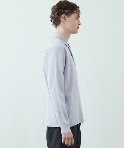 UNITED TOKYO(ユナイテッドトウキョウ)の「【残りわずか】18Gウールミラノリブポロニット 毛玉防止|ウール100%|ウォッシャブル|冬服|インナー|オフィスカジュアル|通勤(ニット/セーター・メンズ・ライトグレー/ダークブラウン/ブラック/オリーブ・1/2/3)」の21枚目の写真