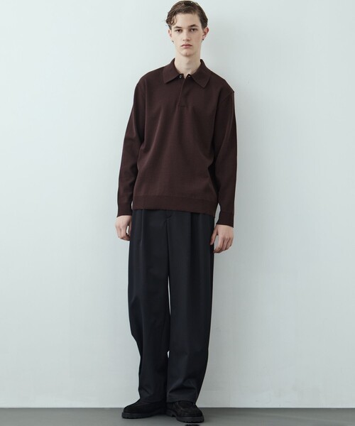 UNITED TOKYO(ユナイテッドトウキョウ)の「【残りわずか】18Gウールミラノリブポロニット 毛玉防止|ウール100%|ウォッシャブル|冬服|インナー|オフィスカジュアル|通勤(ニット/セーター・メンズ・ライトグレー/ダークブラウン/ブラック/オリーブ・1/2/3)」の18枚目の写真