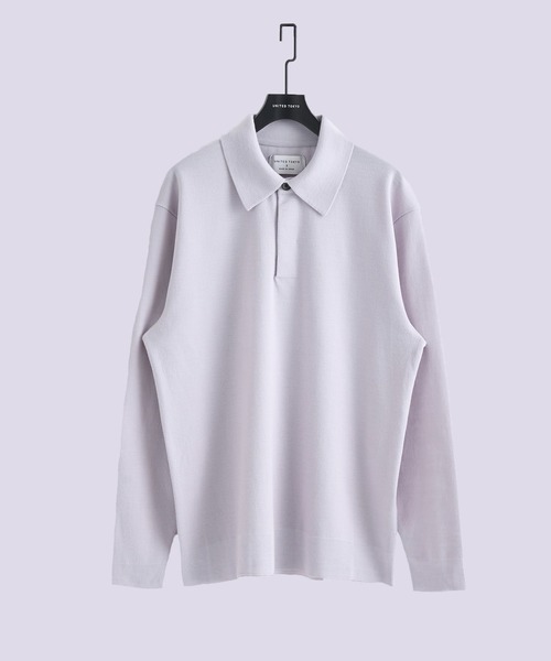 UNITED TOKYO(ユナイテッドトウキョウ)の「【残りわずか】18Gウールミラノリブポロニット 毛玉防止|ウール100%|ウォッシャブル|冬服|インナー|オフィスカジュアル|通勤(ニット/セーター・メンズ・ライトグレー/ダークブラウン/ブラック/オリーブ・1/2/3)」の2枚目の写真