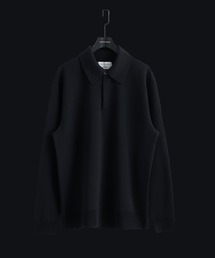 UNITED TOKYO | 18Gウールミラノリブポロニット 毛玉防止|ウール100%|ウォッシャブル|冬服|インナー|オフィスカジュアル|通勤(ニット/セーター)