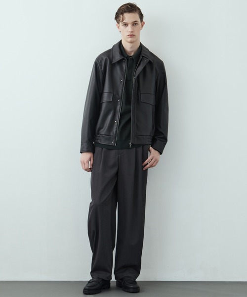 UNITED TOKYO(ユナイテッドトウキョウ)の「【残りわずか】18Gウールミラノリブポロニット 毛玉防止|ウール100%|ウォッシャブル|冬服|インナー|オフィスカジュアル|通勤(ニット/セーター・メンズ・ライトグレー/ダークブラウン/ブラック/オリーブ・1/2/3)」の10枚目の写真