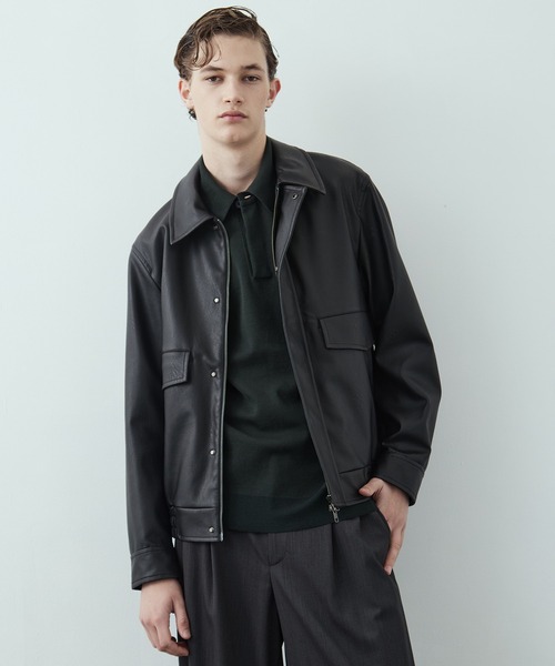 UNITED TOKYO(ユナイテッドトウキョウ)の「【残りわずか】18Gウールミラノリブポロニット 毛玉防止|ウール100%|ウォッシャブル|冬服|インナー|オフィスカジュアル|通勤(ニット/セーター・メンズ・ライトグレー/ダークブラウン/ブラック/オリーブ・1/2/3)」の12枚目の写真