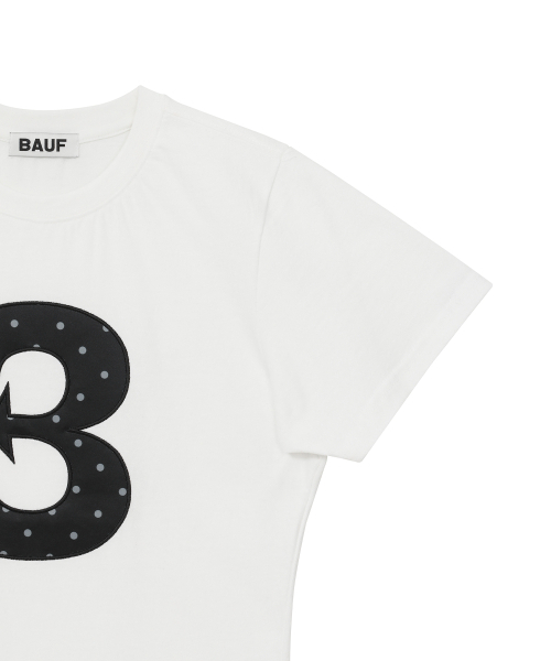 BAUF（バウフ）の「3ロゴドットスリムフィットTシャツ[ホワイト]（Tシャツ/カットソー・レディース・その他・FREE）」の6枚目の写真